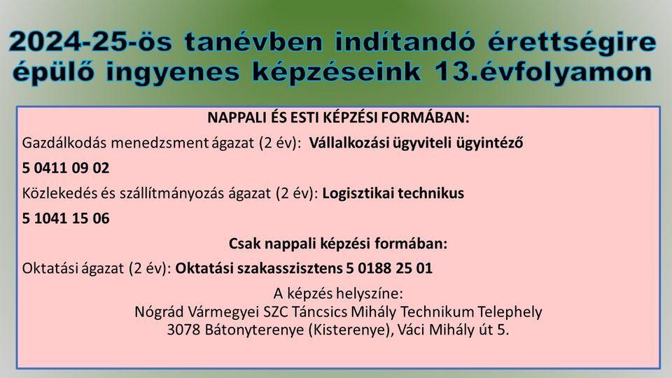 Felvételizőknek